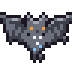 A salt bat with its wings spread.