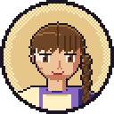 Lía, the embroiderer.