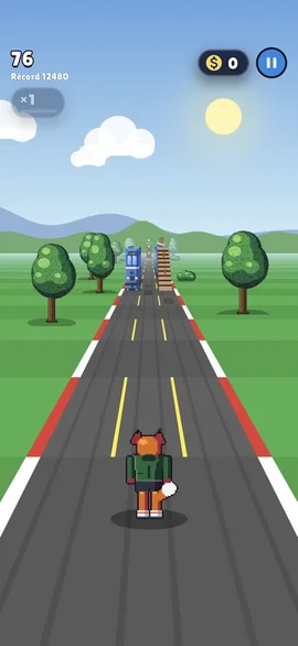 Rail Critters screenshot: the gang runs through the meadow.
