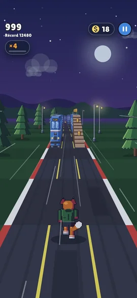 Rail Critters screenshot: the night forest.
